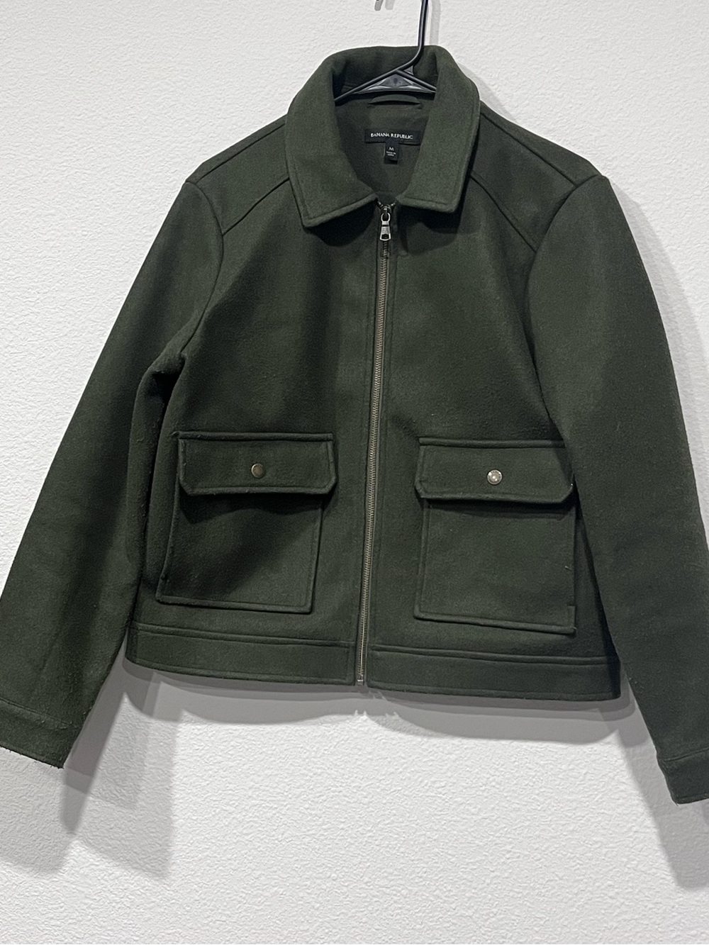 Banana Republic Men’s Olive Green Full Zip Utility Jacket Size M
